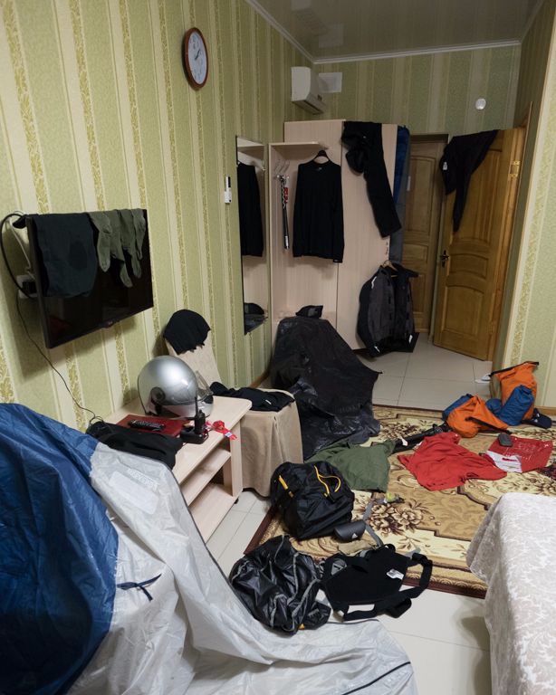 Tájkép csata után. Kimostam a felszerelésből a sarat.